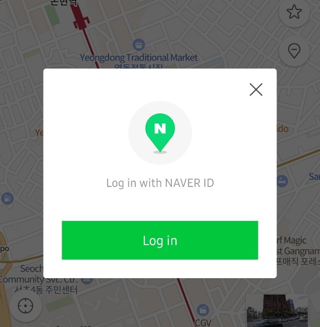 Naver Map login